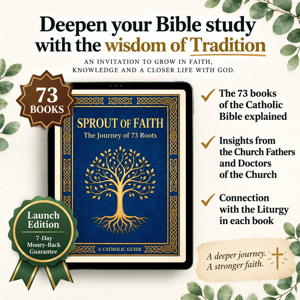 Sprout of Faith ebook with the 73 books of the Catholic Bible
